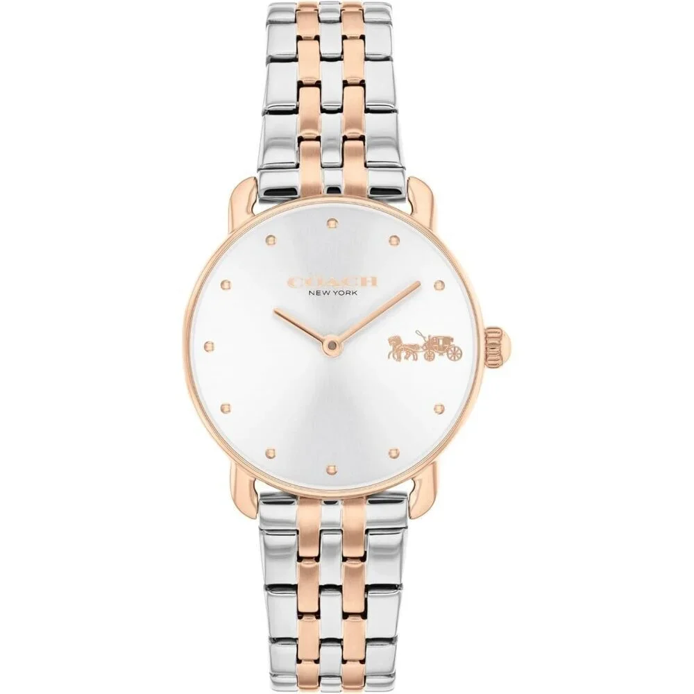 Women's Gold Silver 2H Quartz Watch Stainless Steel Bracelet Water Resistant